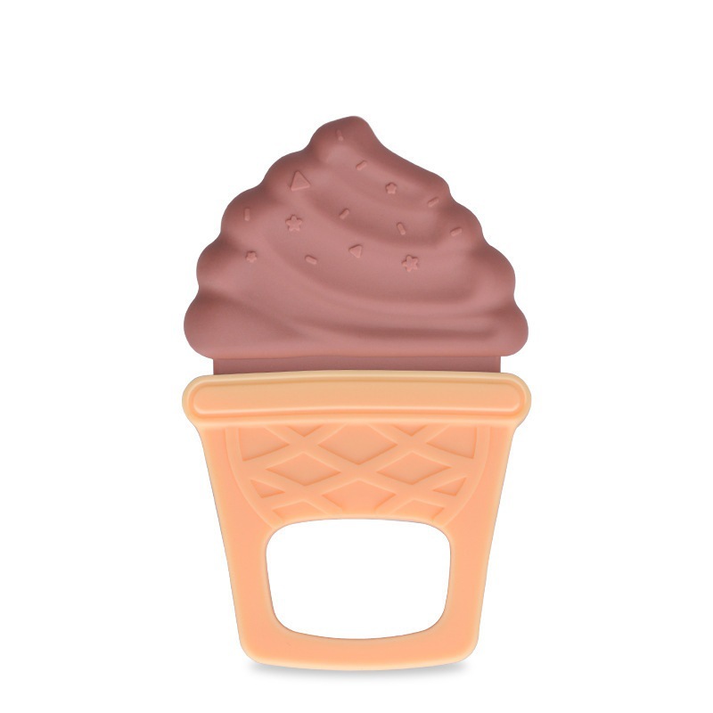 2018新款台湾热销冰淇淋宝宝磨牙棒硅胶卡通磨牙器婴儿硅胶牙胶