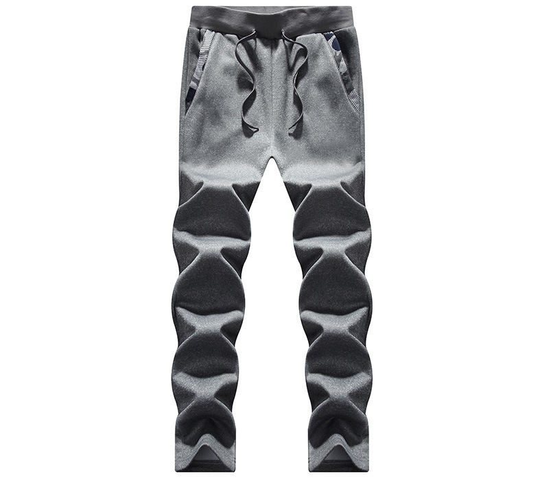 Men's Clothing Factory direct sales winter plus velvet thickened suit for young men with hooded two piece sports sweatshirt solid color thread D62_voghion.com