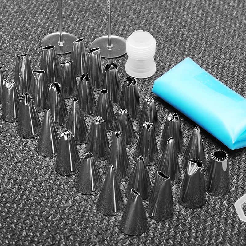 32头不锈钢裱花嘴套装 裱花工具带转换器裱花钉奶油袋38件套装