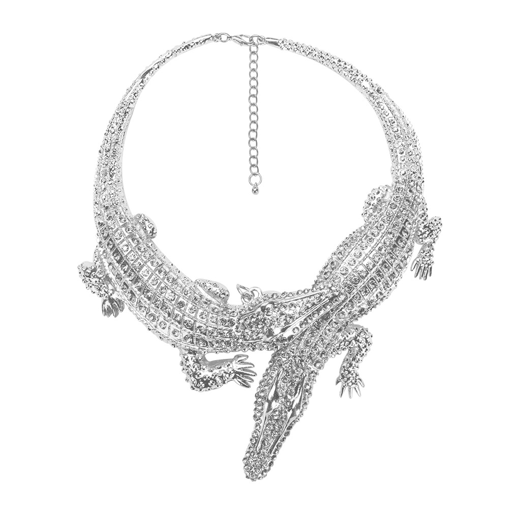 Fashion Alloy Diamond necklace Animal (Golden)NHJE1121-Golden