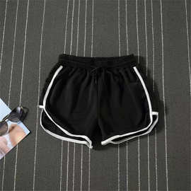 2021夏季女式运动短裤青少年舒适简约三分裤糖果色情侣超短裤子