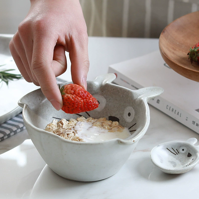 Ceramic tableware, creative ecological cartoon set, hand painting, wholesale