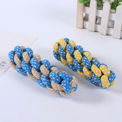 狗狗磨牙玩具 寵物玩具 寵物狗咬繩棉結球 耐咬玉米彩色棉繩