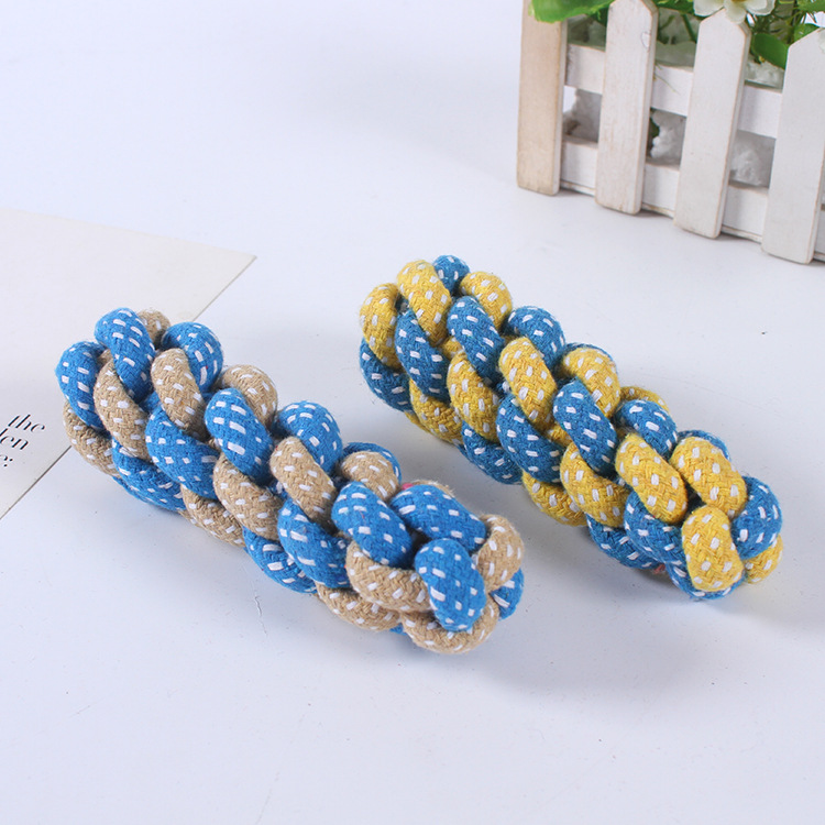 狗狗磨牙玩具 寵物玩具 寵物狗咬繩棉結球 耐咬玉米彩色棉繩