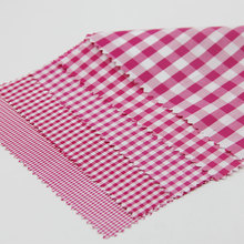 速瑞纺织 现货供应  桃粉格子色织布  商务男士衬衫面料供应