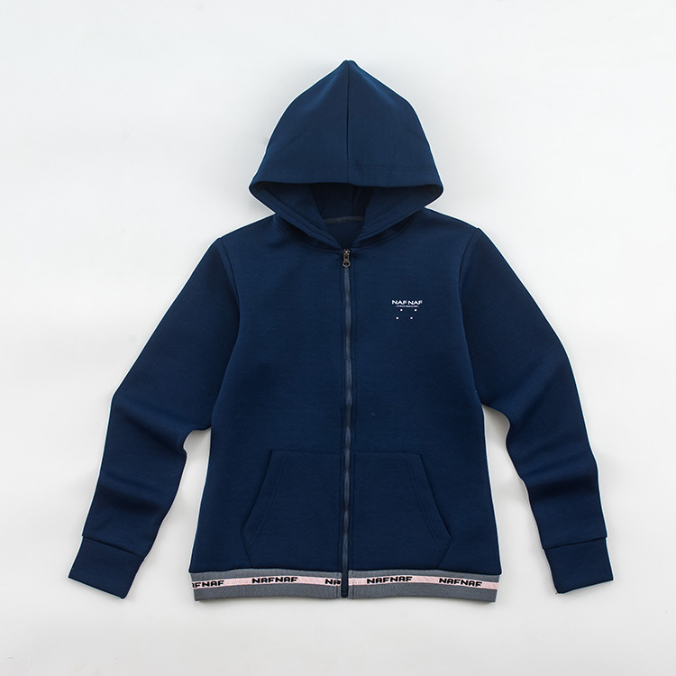 秋冬新款空气层童装卫衣宽松连帽拉链衫休闲潮流外套男女童均可|ms