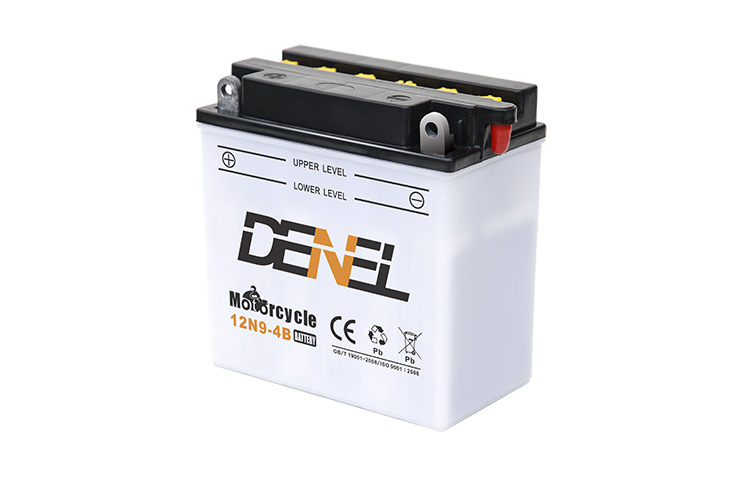 厂家直销电瓶12V9AH干荷蓄电池摩托车起动型铅酸蓄电池12N9-4B