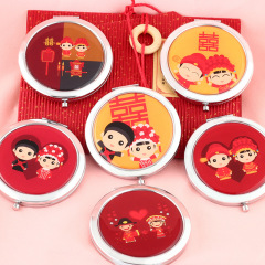 創意便攜鏡婚禮化妝小鏡子新人結婚婚慶伴手禮小禮品禮物定製批發