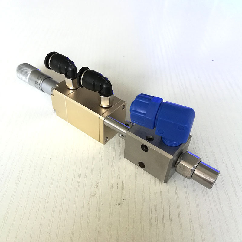 海裕机电供应点胶配件 微调千分尺精密顶针式点胶阀 回吸式点胶阀