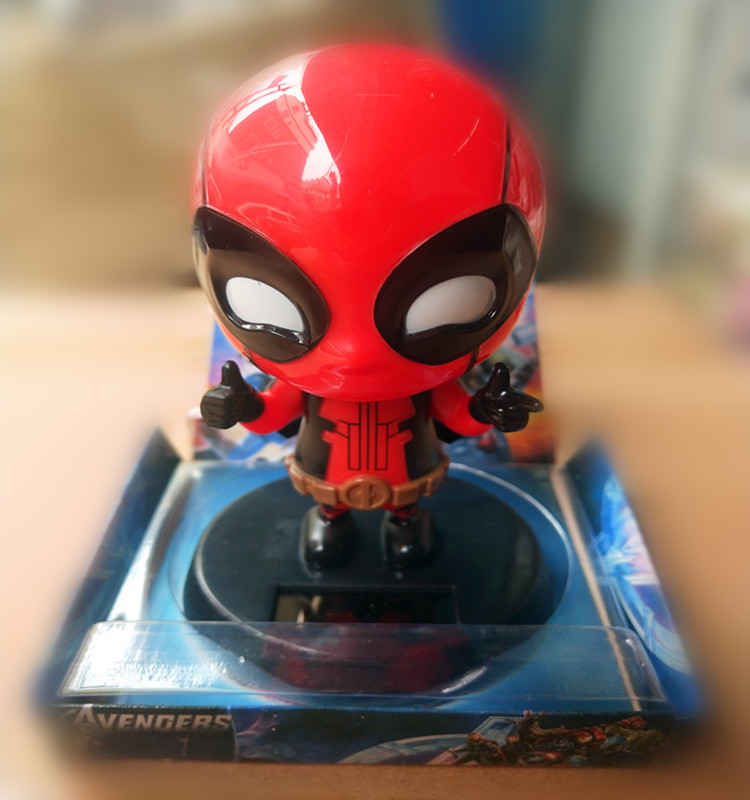 Car Creative Captain Car Ornament Solar Creative Car Cartoon Black Panther Cute Bobblehead Doll Ornament