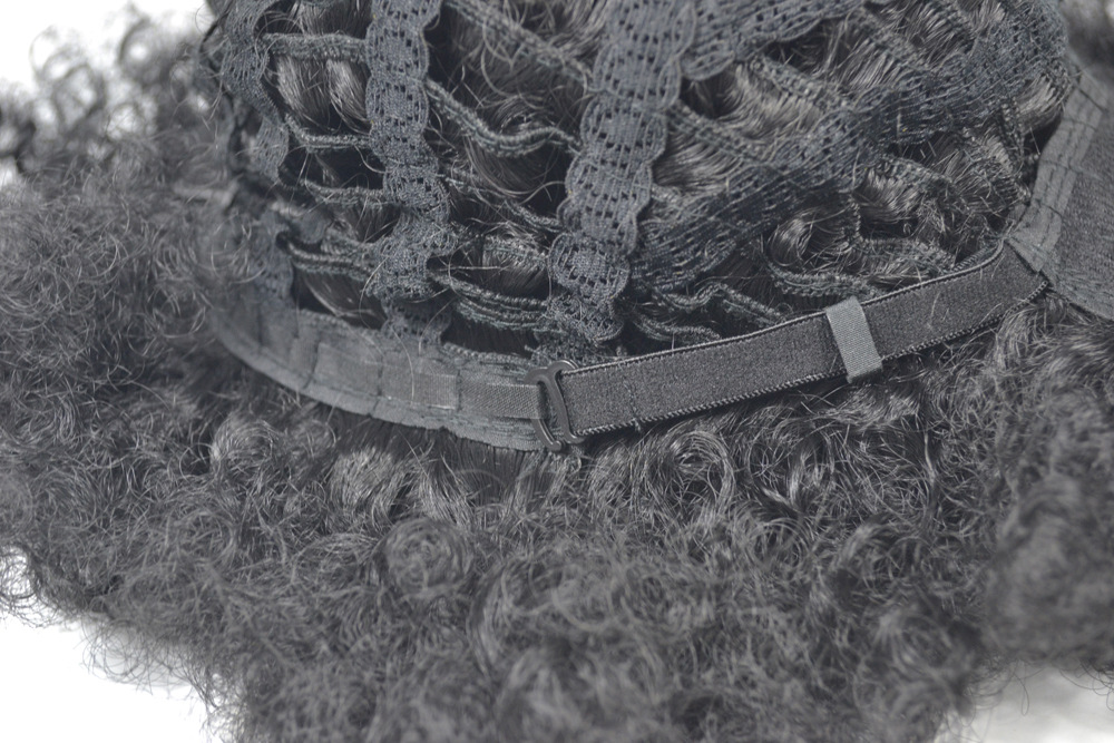 Synthetic wig Explosive microwave curly hair fluffy short wig headband_voghion.com