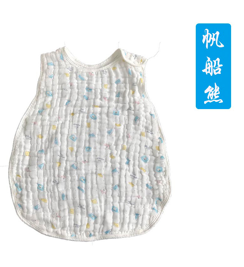 巾类毯类短袖款婴儿睡袋 6层纯棉纱布睡袋夏季防踢被厂家直销