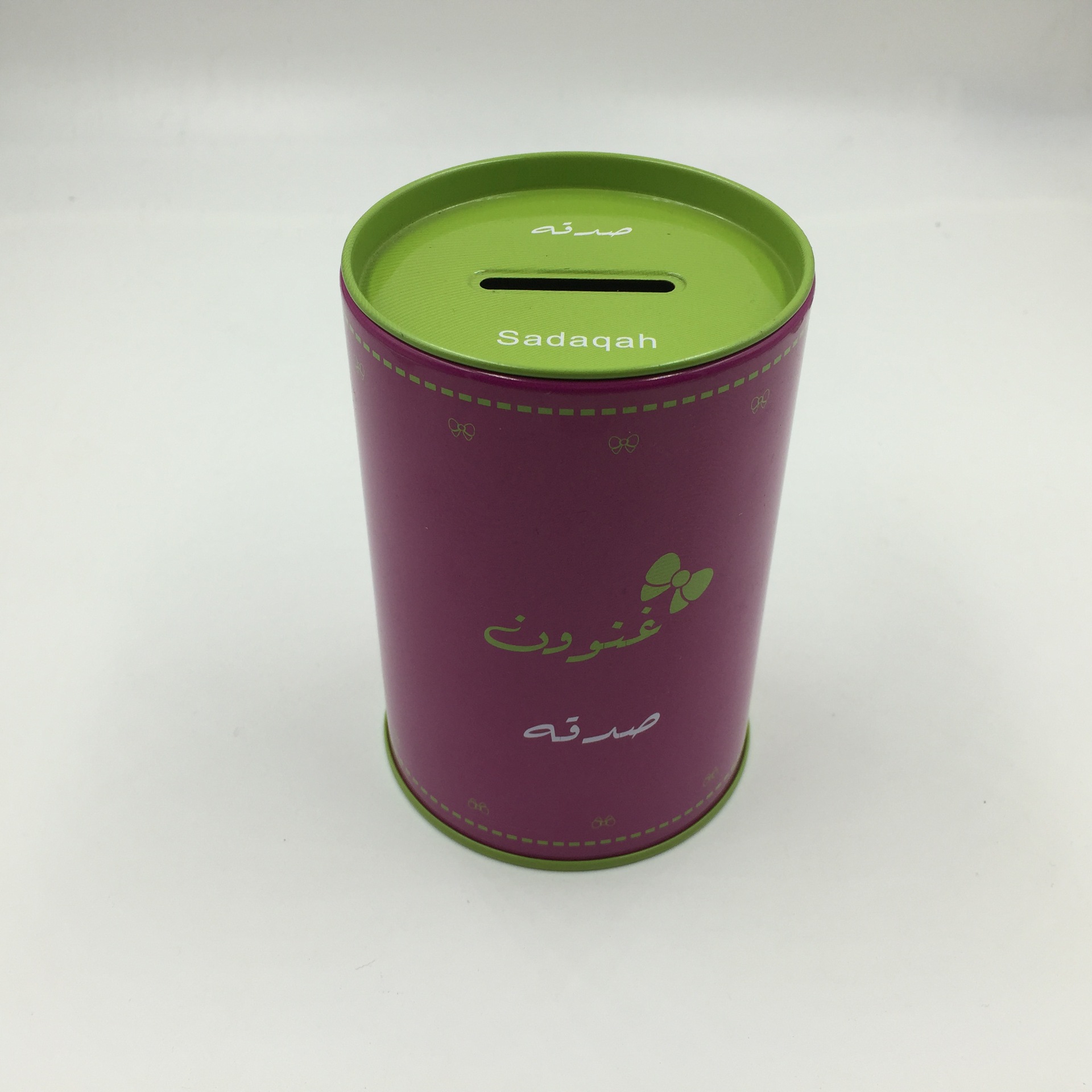 圆形马口铁硬币存钱罐 卡通存钱储物铁罐 通用礼品包装铁罐