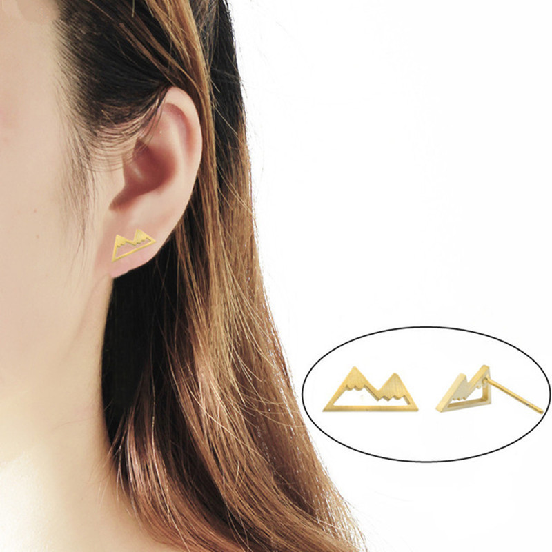 Fashion Personality Earrings Hollow Snow Mountain Earrings Wholesale display picture 24