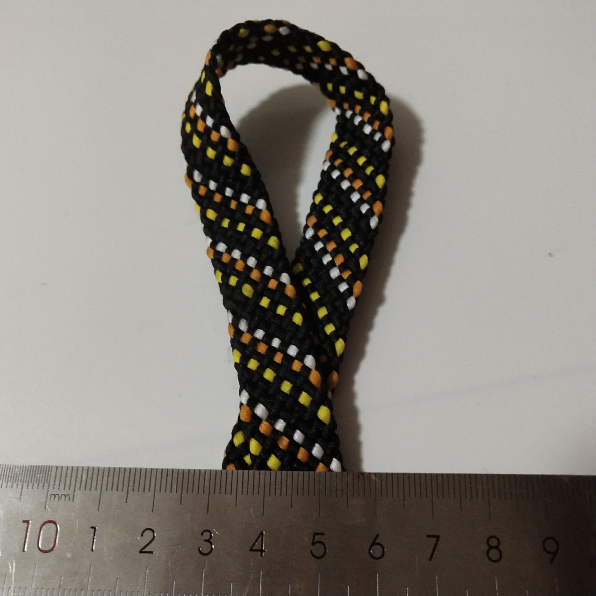 厂家现货1.5cm彩色混色韩国编织带涤纶混织扁绳裤绳帽绳 工艺品绳