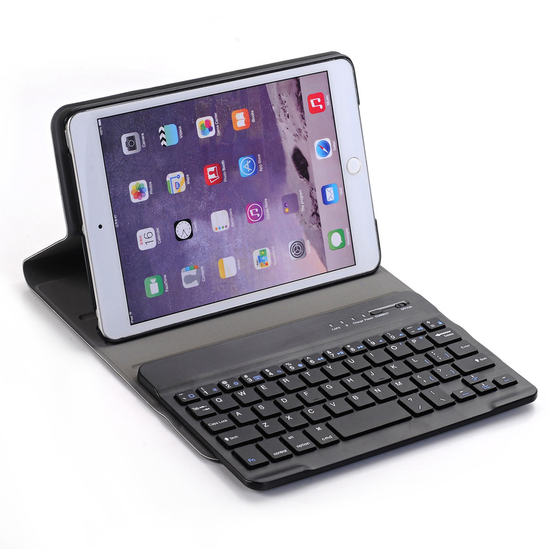 Suitable for ipad mini1 2 3 universal external bluetooth keyboard split voltage leather case ultra-thin keyboard