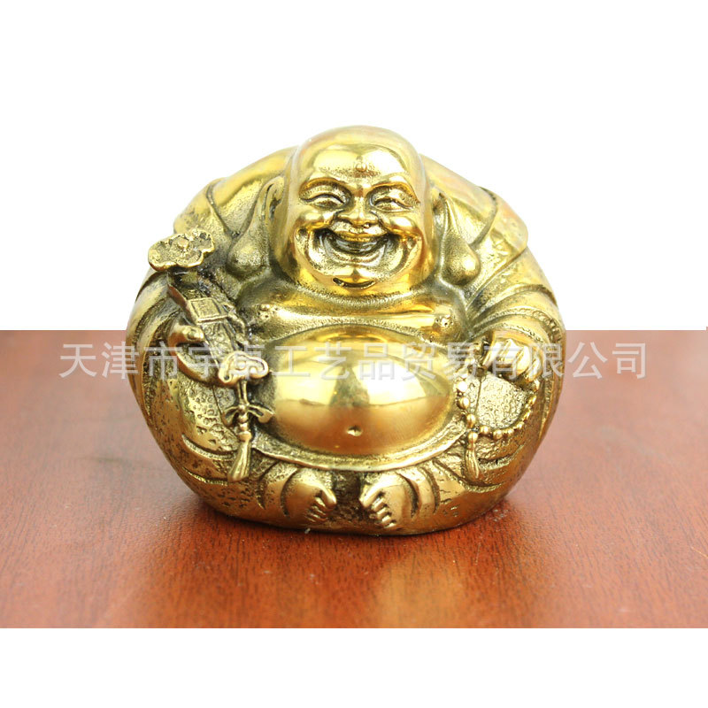 宇卓铜器   纯铜团佛 黄铜团佛 弥勒佛 工艺品 摆件