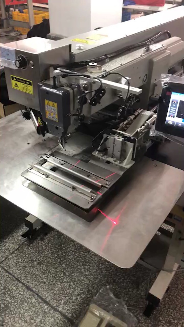 Láser abridor de bolsas, máquina de patrones, máquina de coser,