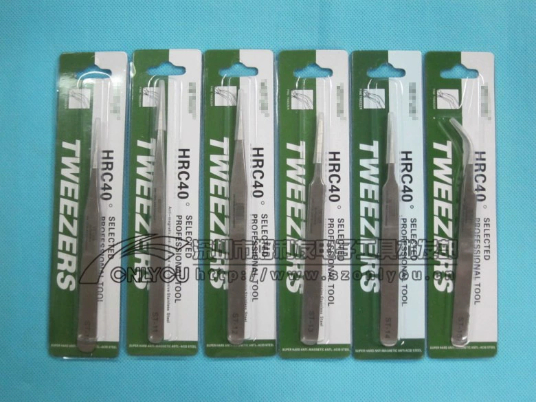 Утолщенные прецизионные пинцеты из швейцарской нержавеющей стали марки V ST-10 11 12 13 14 15 16