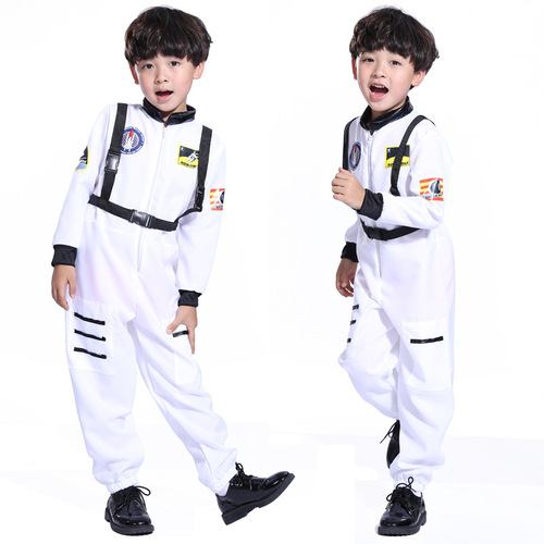 Halloween Space Suit Performance Costume for Men and Women Party Show Costume Children's Astronaut Pilot Costume for Kids