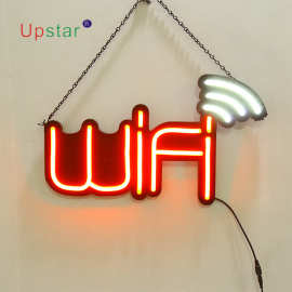 厂家直销 wifi款悬挂式装饰发光广告灯牌LED 出口霓虹灯 批发