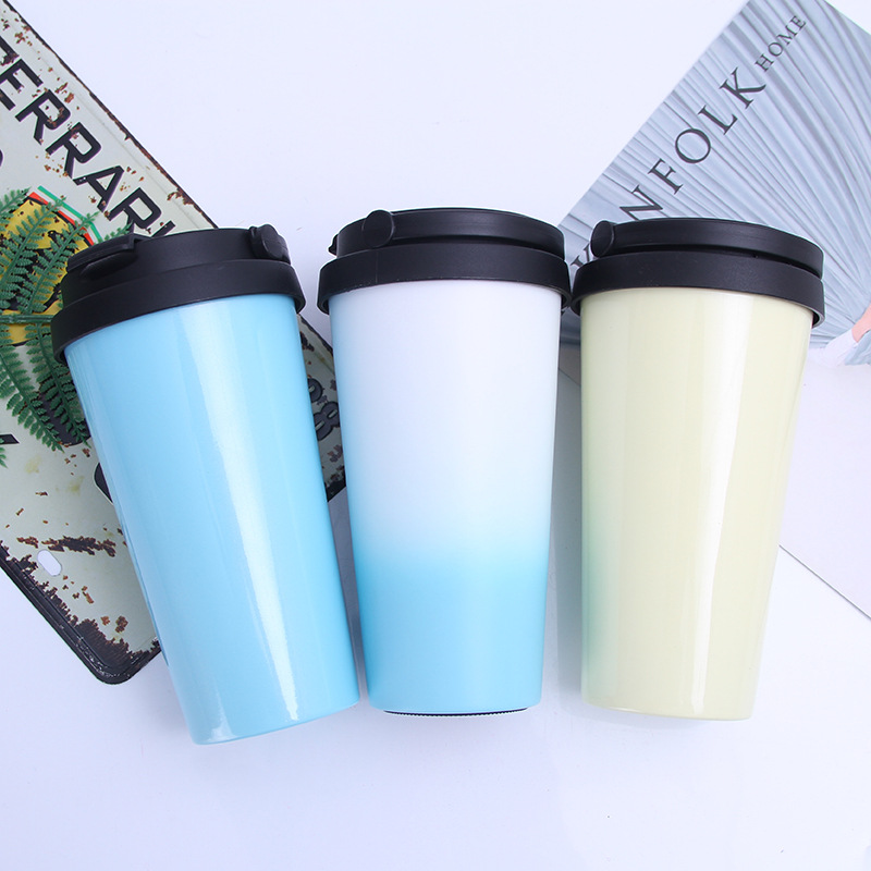 创意手翻扣车载水杯 手提随手杯不锈钢咖啡保温杯礼品杯批发定制