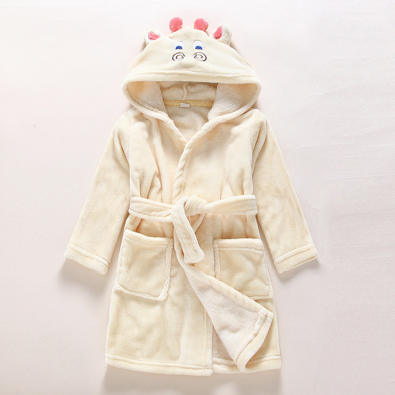 宝宝睡袍 婴儿小鹿浴袍男女童睡裙秋冬儿家居服春秋儿童睡衣