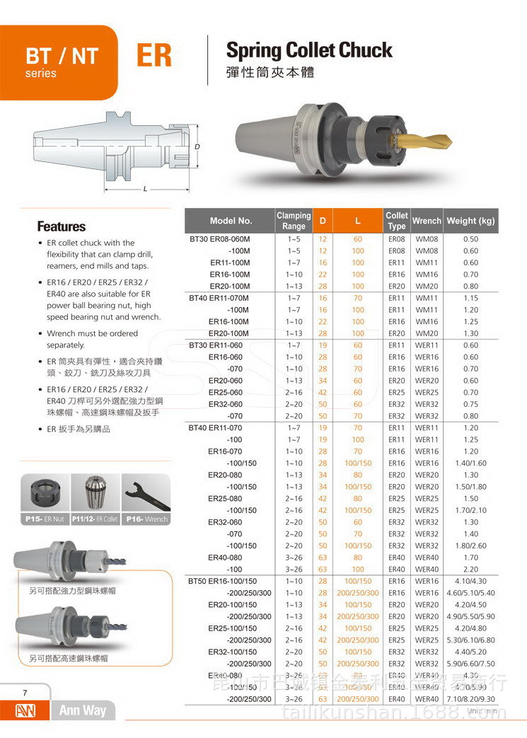 ̨AW BT50-ER32-150