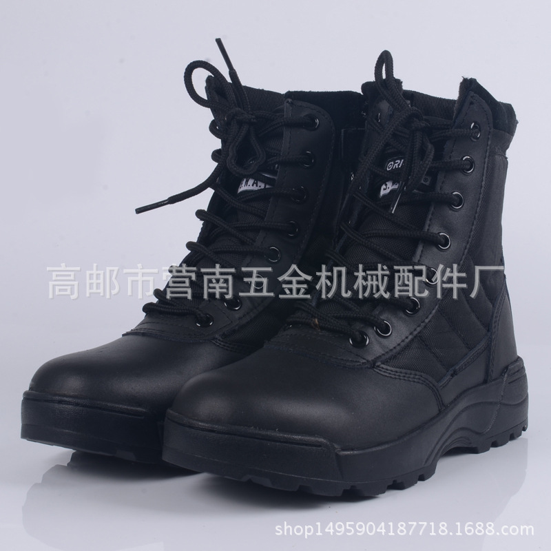 直销男士中帮加绒沙漠靴作战靴户外工装登山鞋一件代发|ru