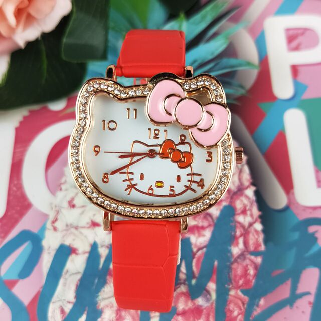 Hello Kitty可爱儿童镶钻手表kt猫学生手表韩国凯蒂猫卡通手表 价格 厂家 哪里买 我有货 B 5yoho Cn