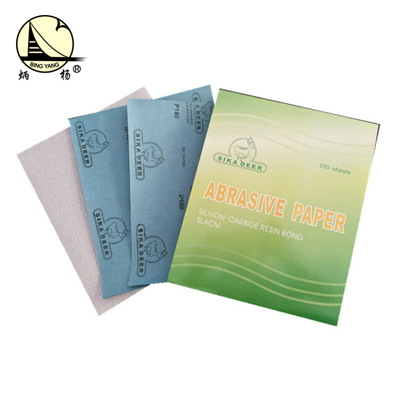 厂商供应 高档梅花鹿牌干磨砂纸系列 木工用植绒干磨砂纸