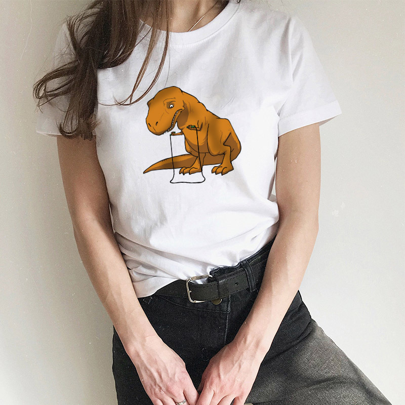 Camiseta mujer Charagumon manga corta tallas grandes al por mayor NSSN485