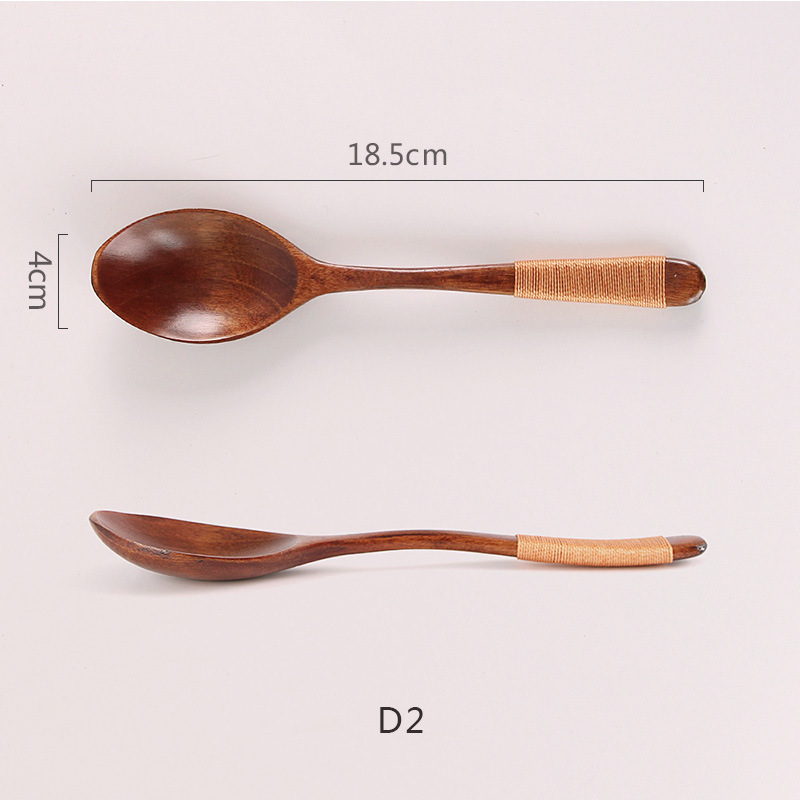 D2 올드페인트 나무숟가락 브라운라인(18.5*4cm)
