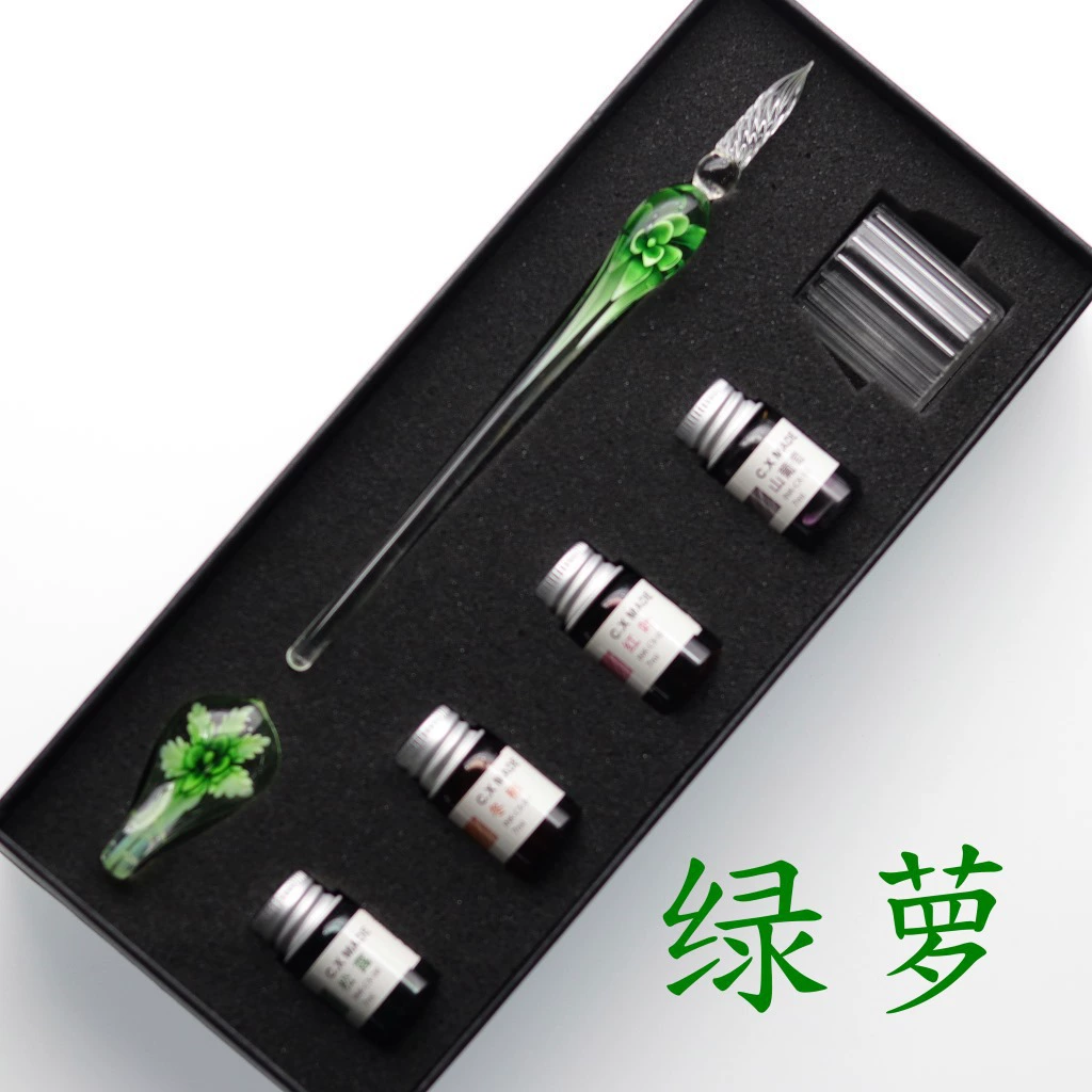 Glass set, gift box, rollerball pen, Birthday gift