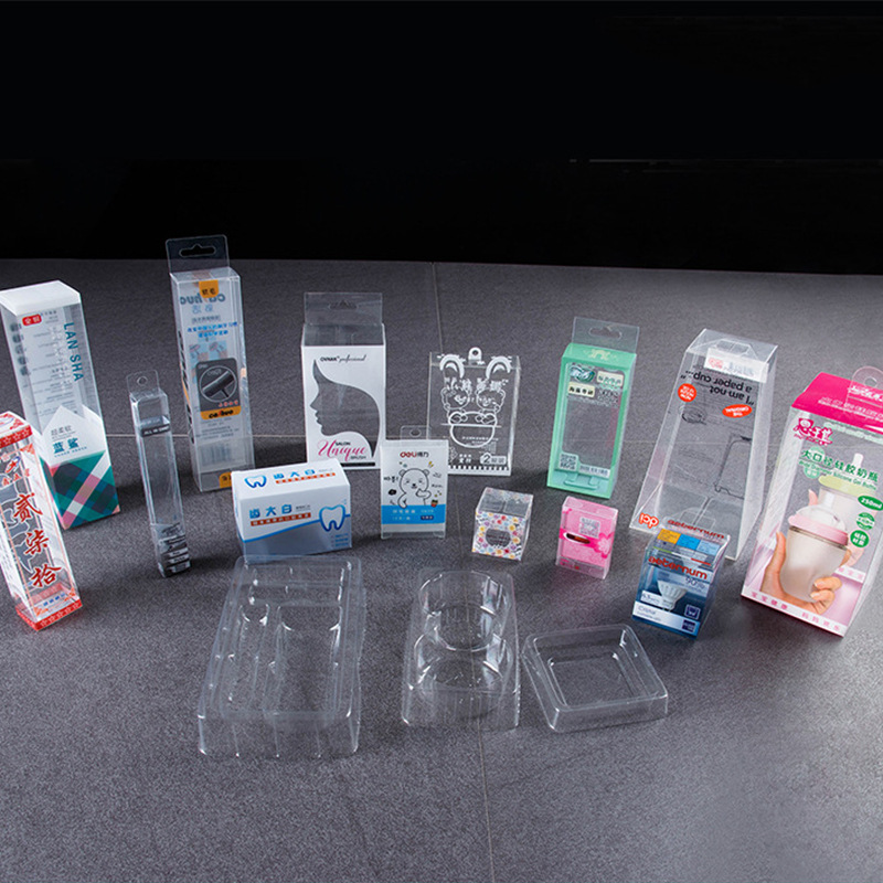 厂家定制做塑料制品透明pet盒PET食品塑料盒子pp斜纹磨砂吸塑折盒