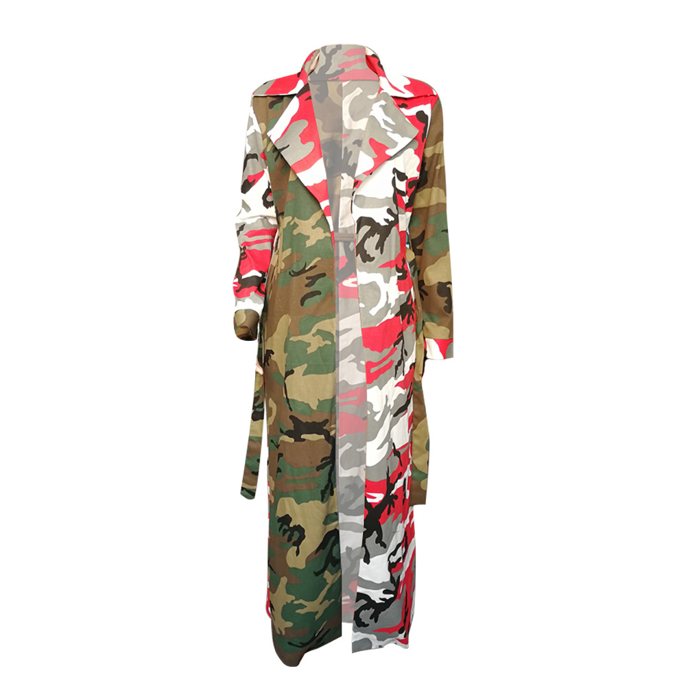 camo duster coat