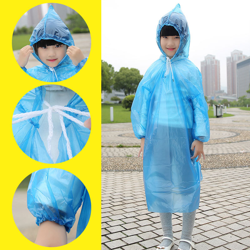 Disposable one-piece playground wholesale travel raincoat for children
