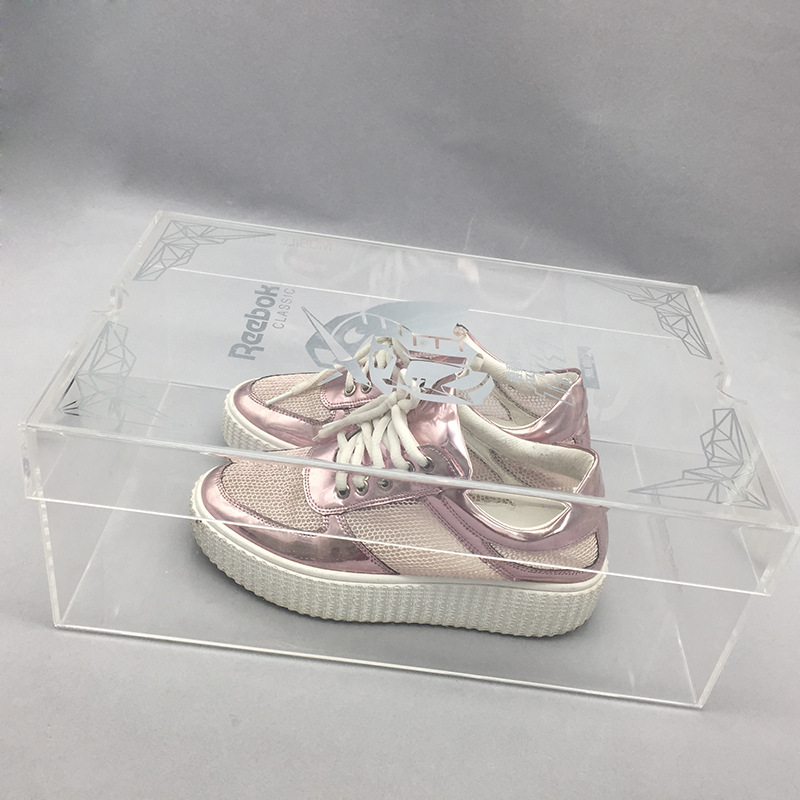 厂家定制亚克力运动鞋收藏盒 透明有机玻璃休闲鞋盒 亚克力盒子