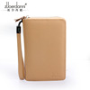 Card holder with zipper, capacious wallet, genuine leather, factory direct supply