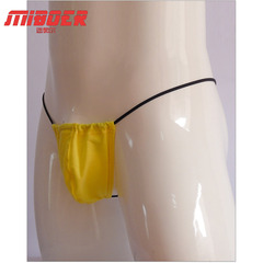 The Manufacturer's U-shaped Pouch Cotton Sexy Single Leg Low-rise Briefs Men's Underwear Model's Choice 01