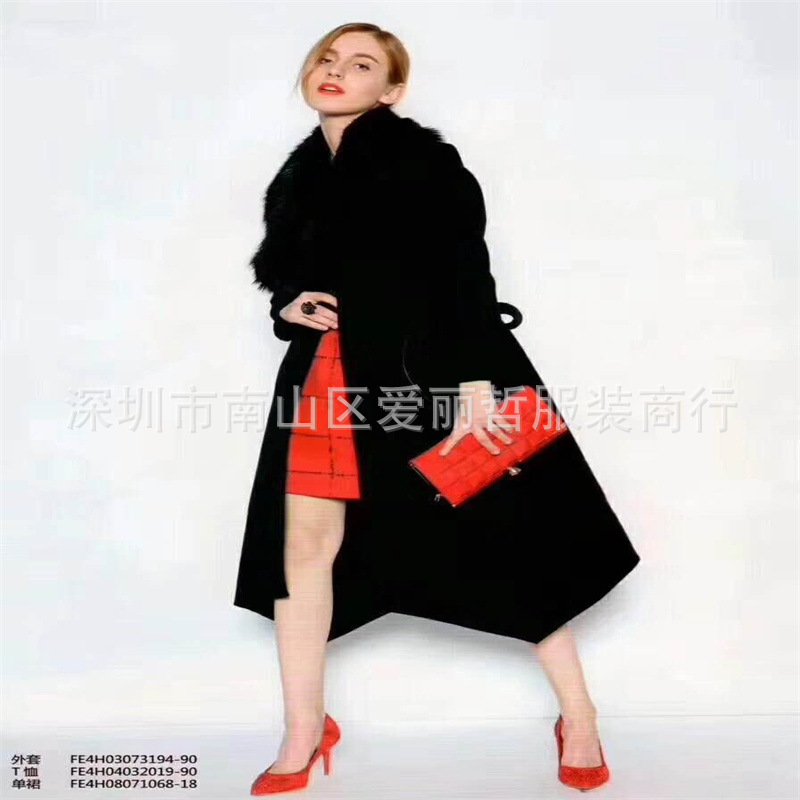 【华人杰17冬款】爱丽哲品牌女装折扣批发山水雨稞拉夏贝尔艾利欧