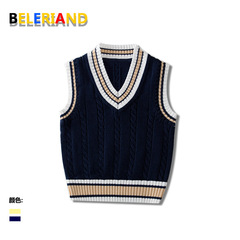 22新款童裝毛衣校服背心 男童女童針織毛線馬甲學生服 加工毛衣定