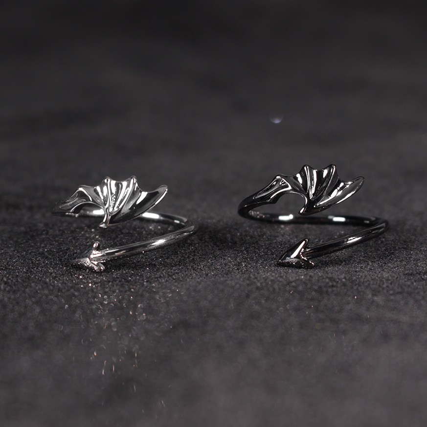 new pattern Europe and America Ring men and women Flowers of Evil Devil Retro lovers Opening Ring Jewelry