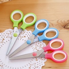 Elementary school safety scissors wholesale, children's safety round-tip scissors, cartoon student scissors for kindergarten