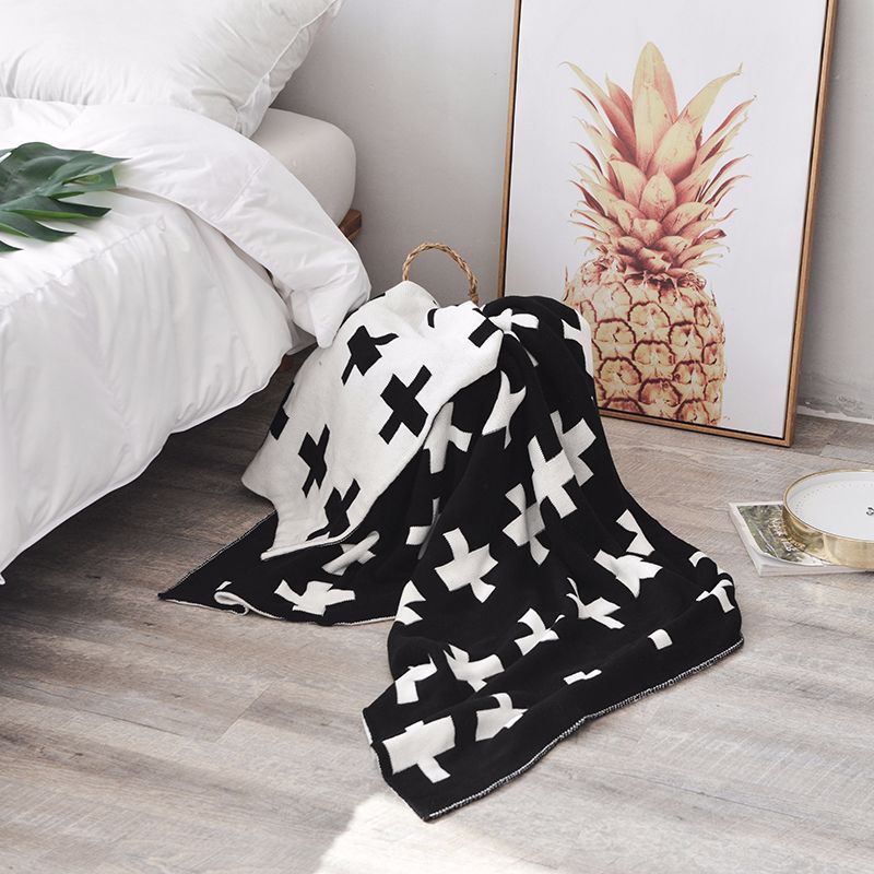 厂家直发全棉线毯针织毯子卡通空调毯沙发午休盖毯婴儿抱毯