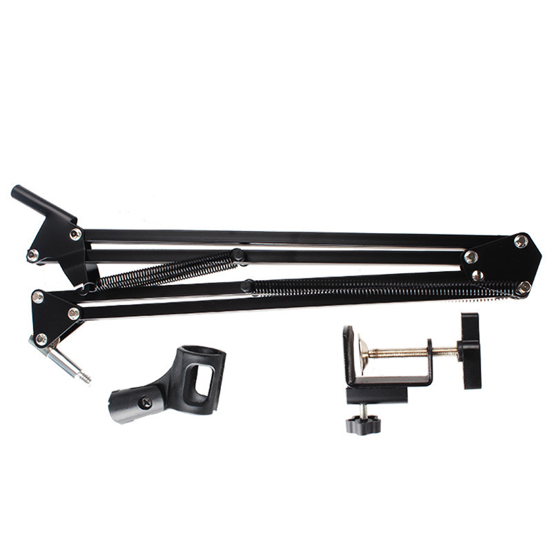 厂家直销悬臂支架 手机话筒麦克风直播桌面35悬臂折叠金属支架