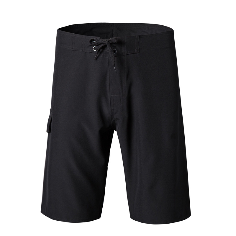 2020 Summer Four-Way Stretch Fitness and Bodybuilding Competition Shorts, Cross-Border Solid Color Plus Size Professional Surfing Beach Shorts