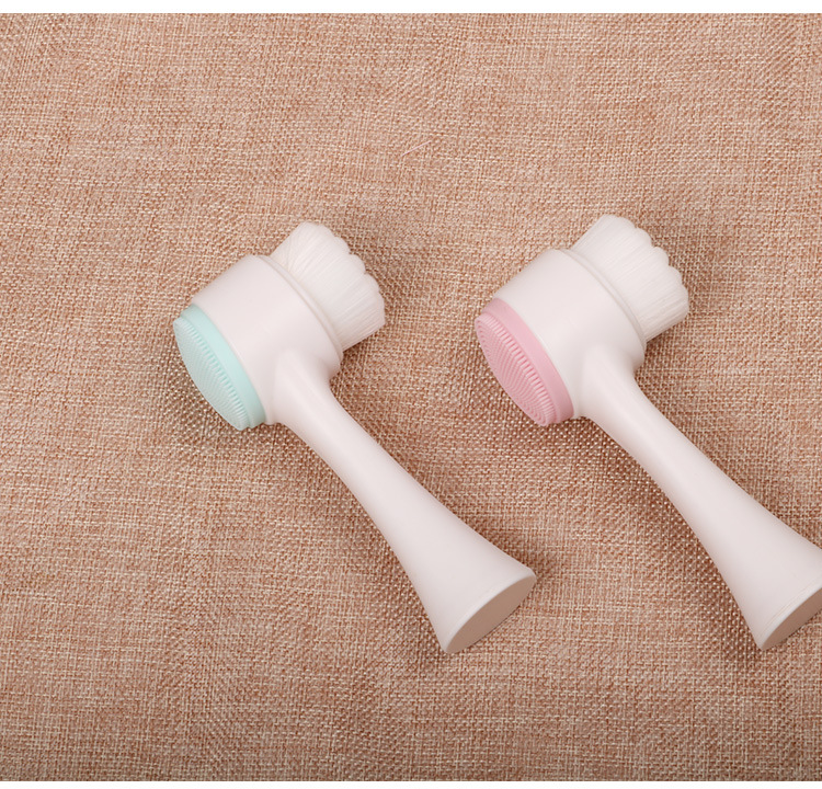 Double-sided Silicone Cleansing Makeup Remover Face Brush display picture 1