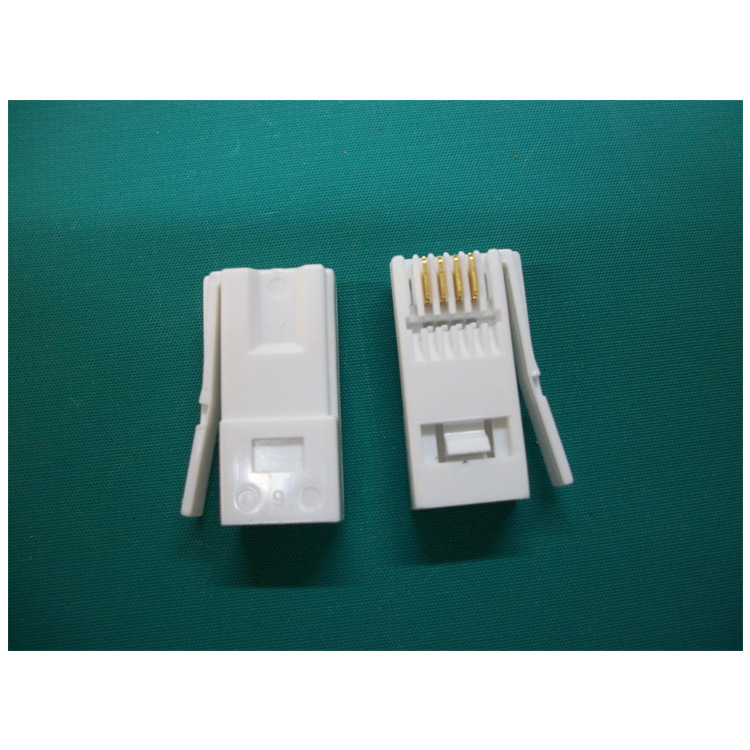 供应左弹片英式水晶头   英式UK电话水晶头6P4C