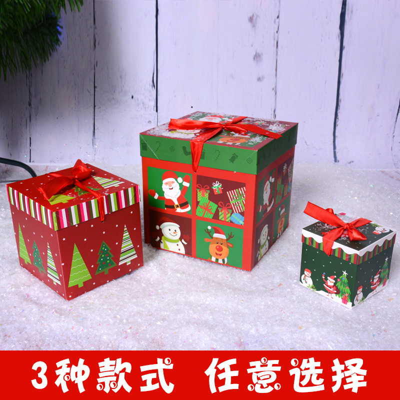 New Christmas gift box decorative paper gift box Christmas hotel Bar mall festival decoration decoration products 2